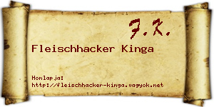 Fleischhacker Kinga névjegykártya